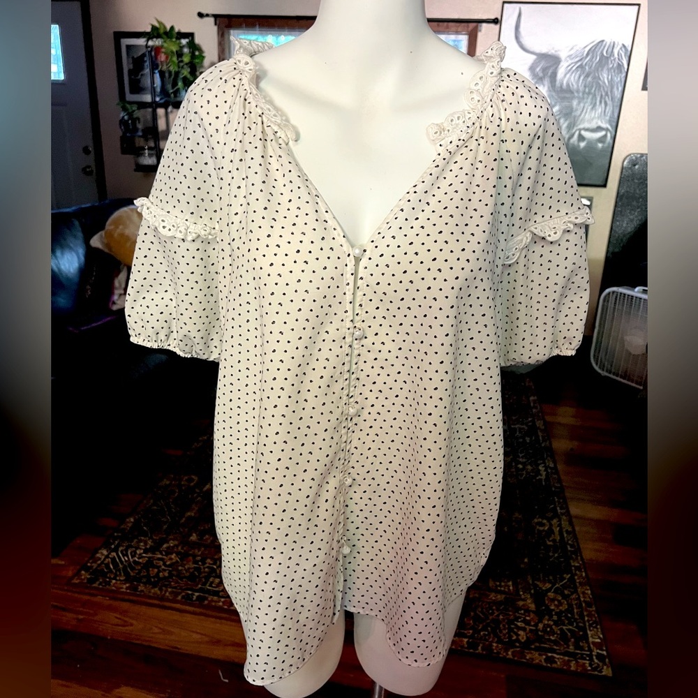 Floral Polka Dot Blouse